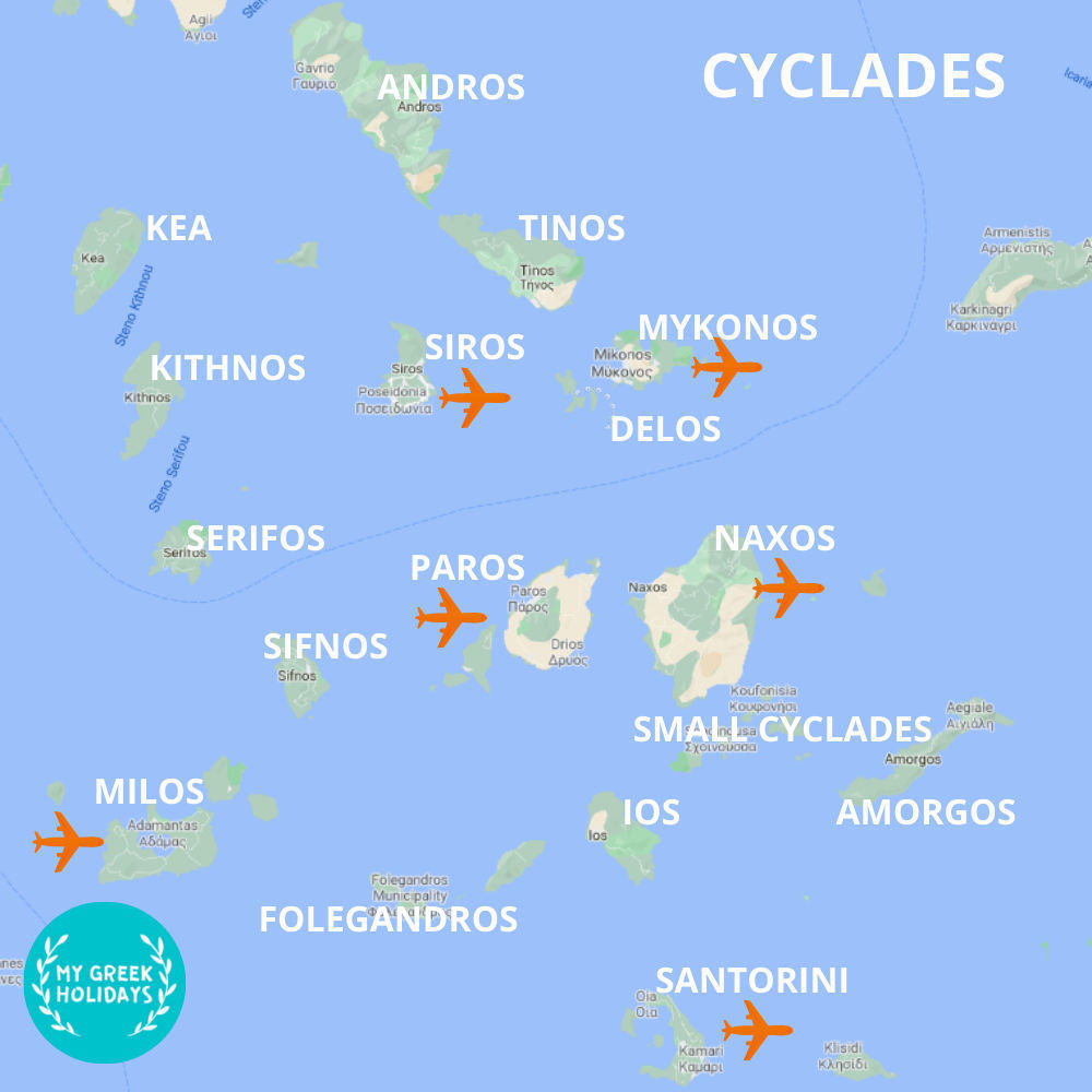 Cyclades Islands Travel Guide - Map of Cyclades - My Greek Holidays