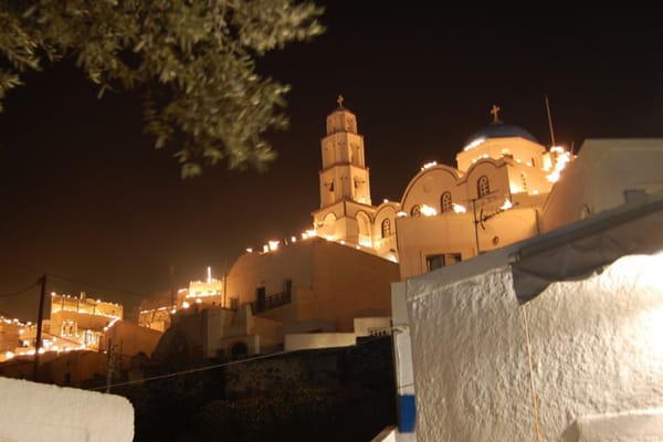 Pyrgos Village Santorini - Easter in Greece